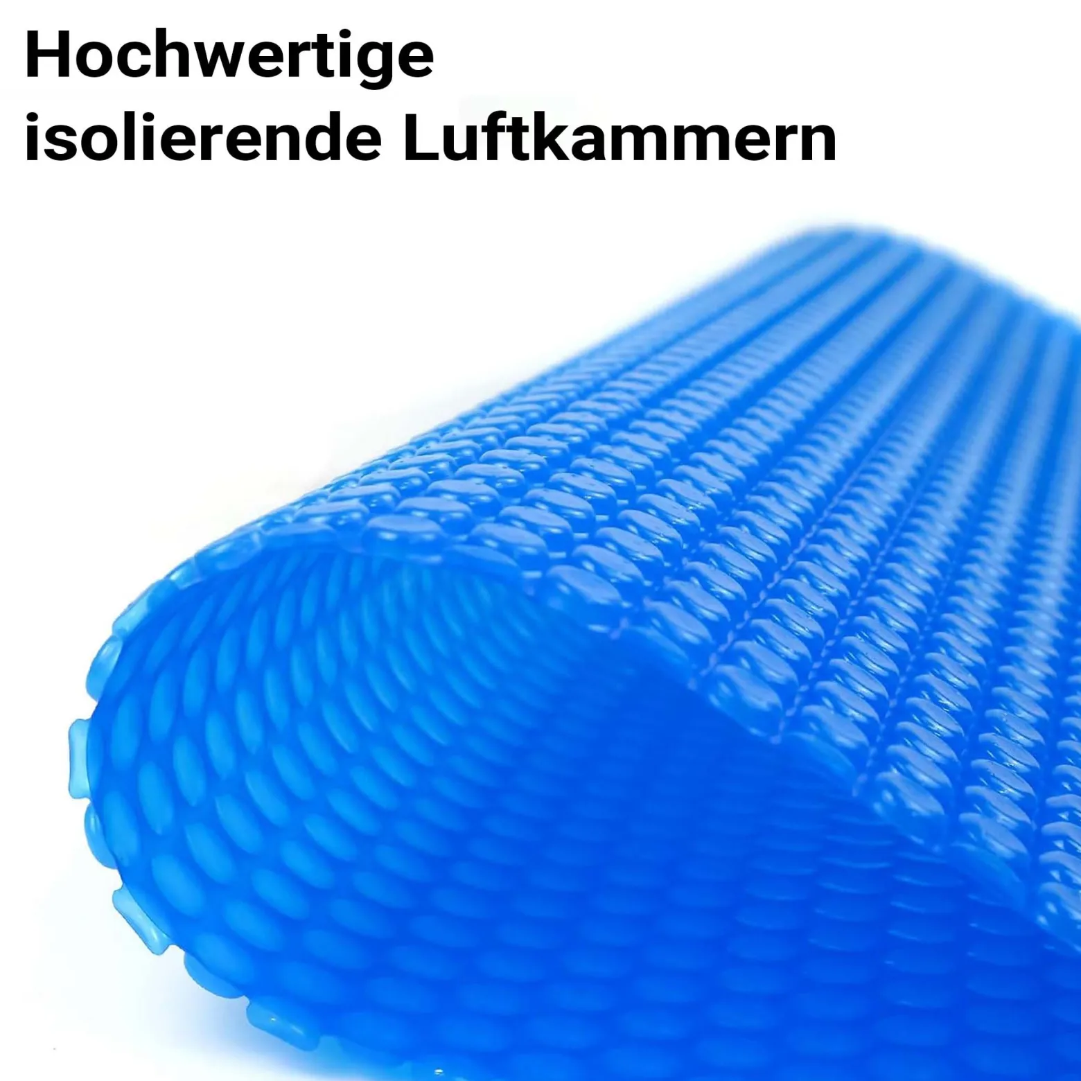 Wiltec Pool Solarfolie 4 x 6 m, blau, Poolheizung aus 120 µ starkem PE Film, Poolabdeckung Poolplane Solarplane rechteckig