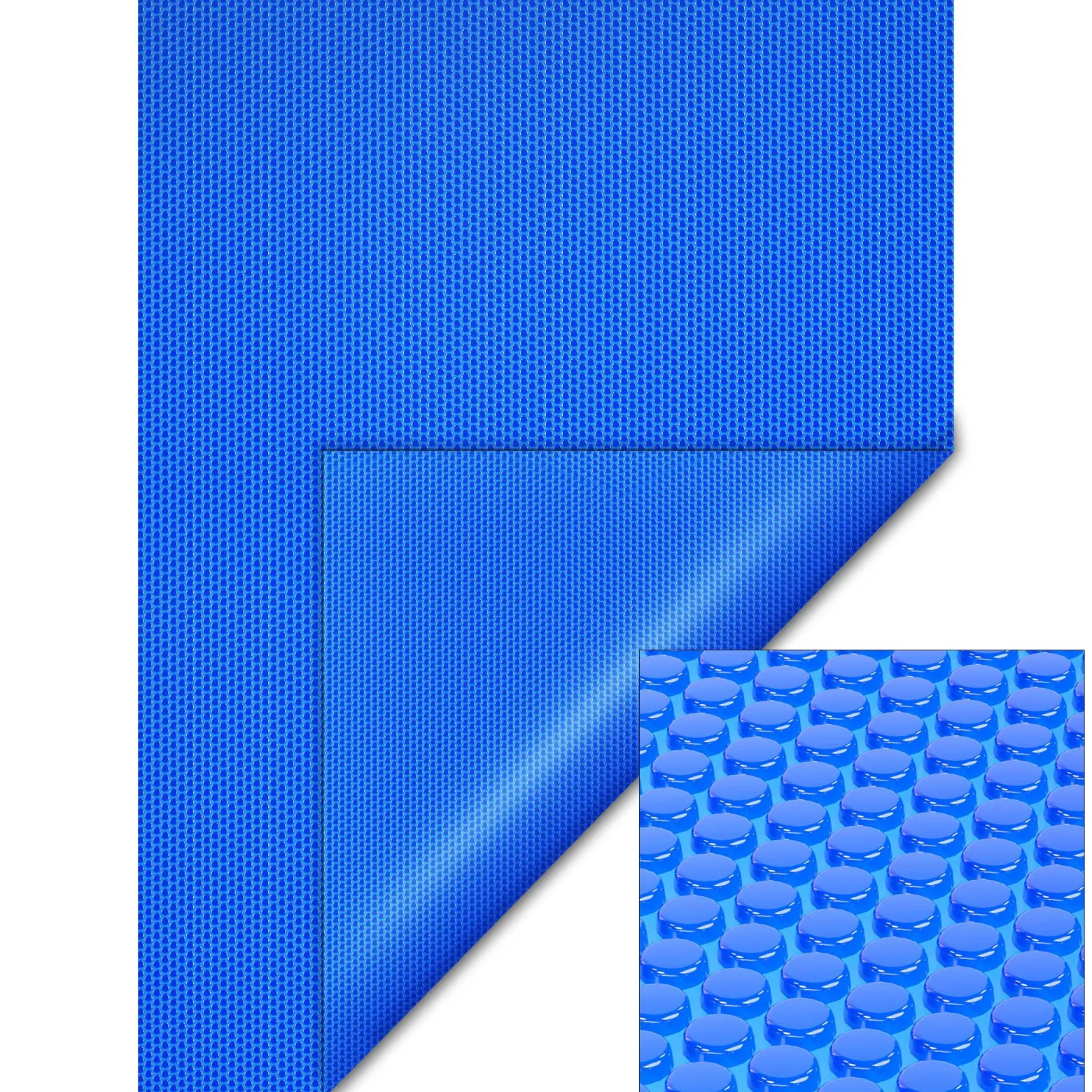 Wiltec Pool Solarfolie 4 x 6 m, blau, Poolheizung aus 120 µ starkem PE Film, Poolabdeckung Poolplane Solarplane rechteckig