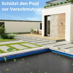 Wiltec Pool Solarfolie 5 x 8 m, schwarz, Poolheizung aus 140 µ starkem PE Film, Poolabdeckung Poolplane Solarplane rechteckig