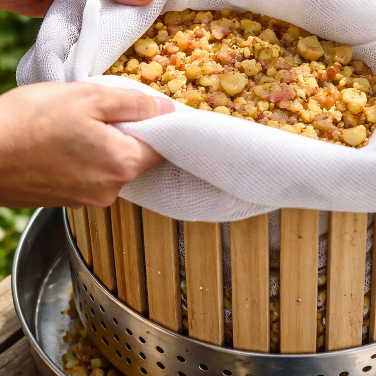 Wiltec Presstuch für Obstpresse Ø355mm Höhe 500mm feine Porung aus Polyester und robust zum Pressen von Maische Obst Wein