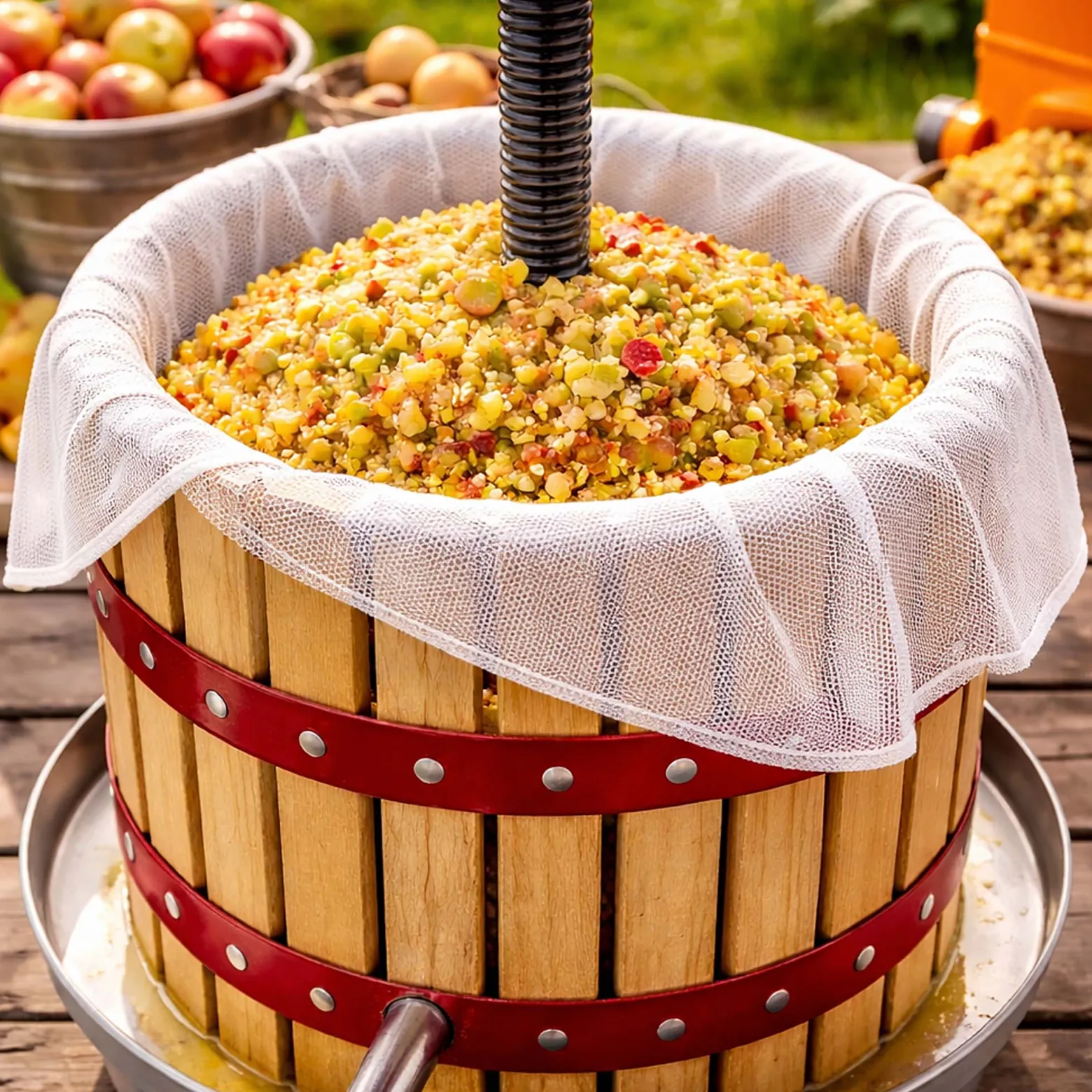 Wiltec Presstuch für Obstpresse Ø355mm Höhe 500mm feine Porung aus Polyester und robust zum Pressen von Maische Obst Wein