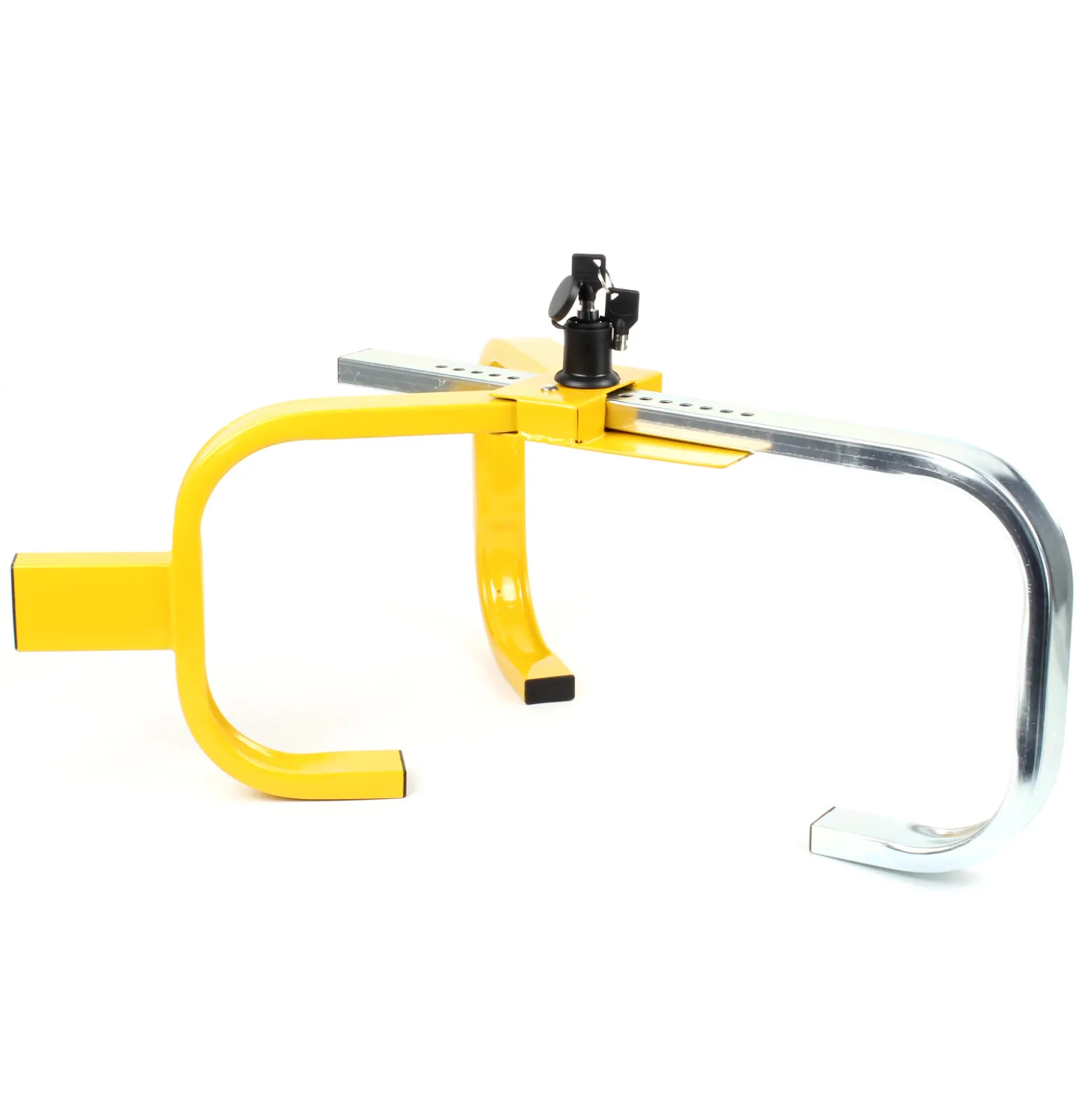 Wiltec Radkralle 500 x 100 x 300 mm, für Räder 13-15", Reifenbreite 225 mm, Parkkralle Reifenkralle aus Stahl zur Diebstahlsicherung, Wegfahrsperre inkl. Schlüssel