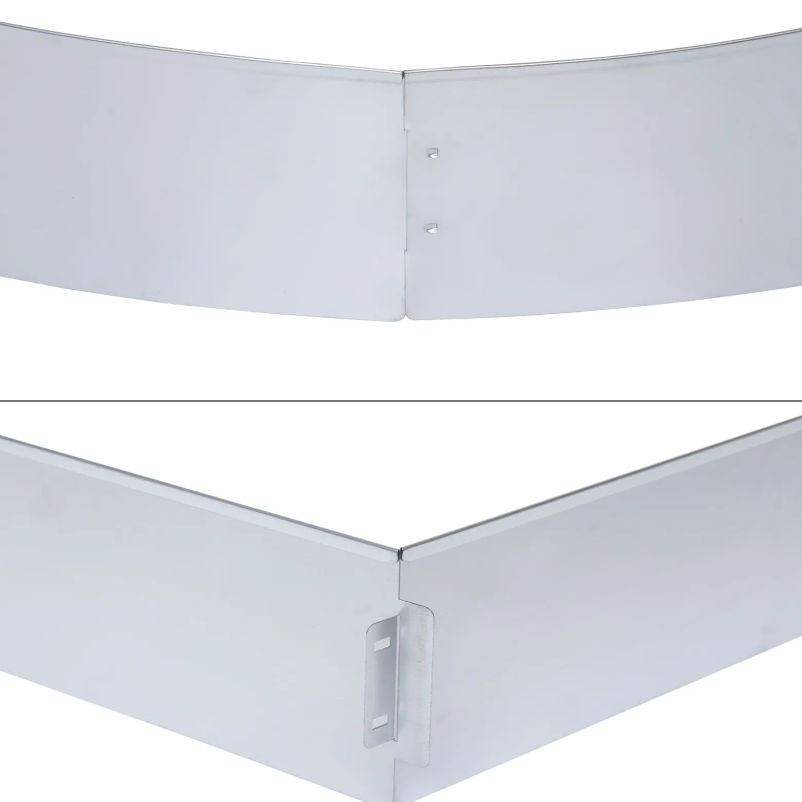 Wiltec Rasenkante aus Stahl 40 m Beetumrandung bestehend aus 40 Elementen je 100 x 14 cm, Beeteinfassung als Stecksystem, verzinkte Mähkante