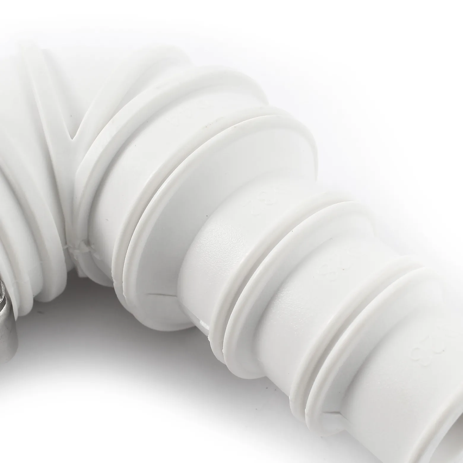 Wiltec Rückschlagventil DN40 für Sanitärbereich, Rückschlagklappe mit 40 mm Außendurchschmesser, 90° Winkelstück mit Stufentülle und Schlauchschelle