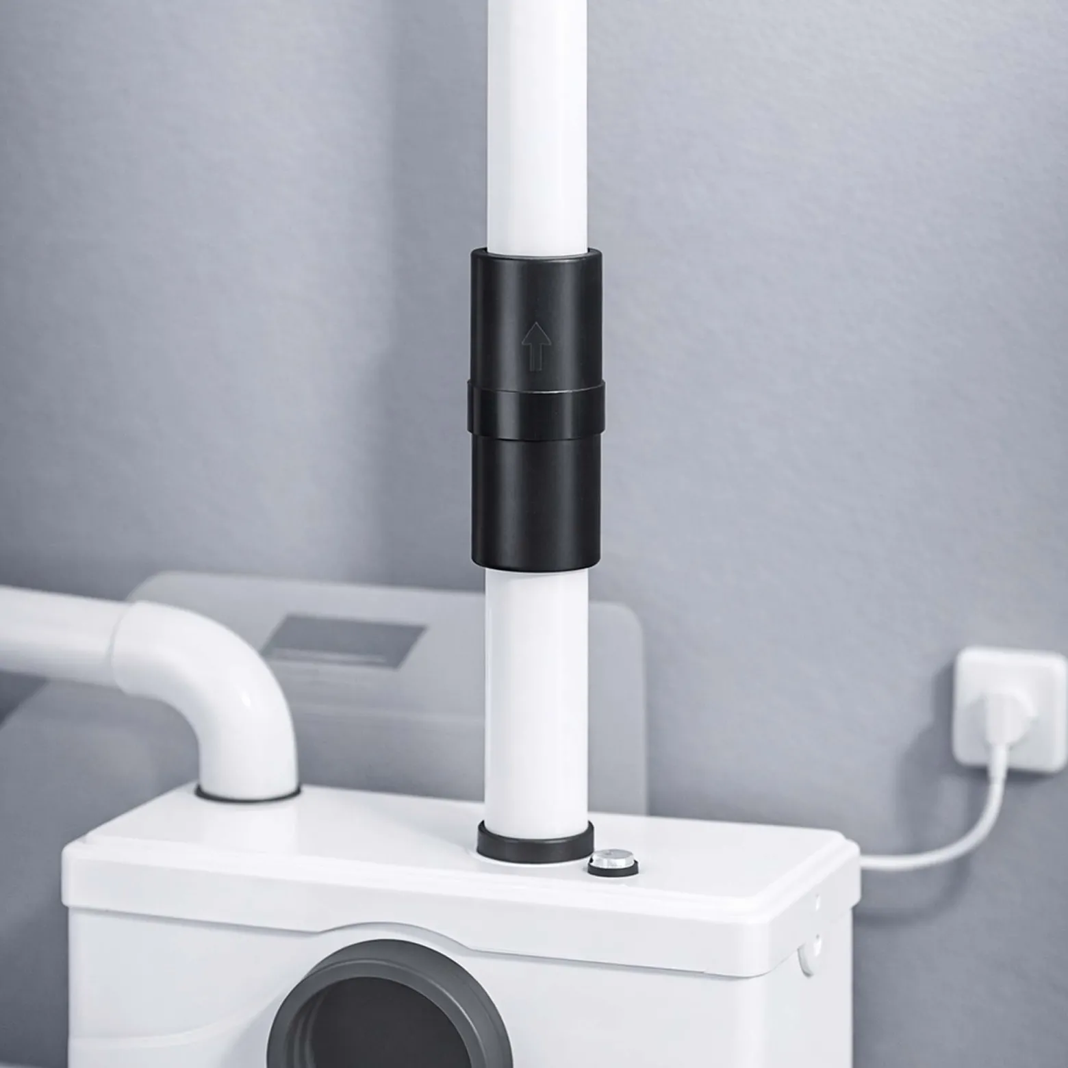 Wiltec Rückschlagventil für 3/1 Kleinhebeanlage 600 W, Rückschlagklappe DN40 mit 40 mm Innendurchmesser, Ersatzteil aus Gummi für Hebeanlagen