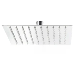 Wiltec Regendusche Duschkopf Quadratisch 25x25cm Edelstahl Kopfbrause Rainshower Brausekopf