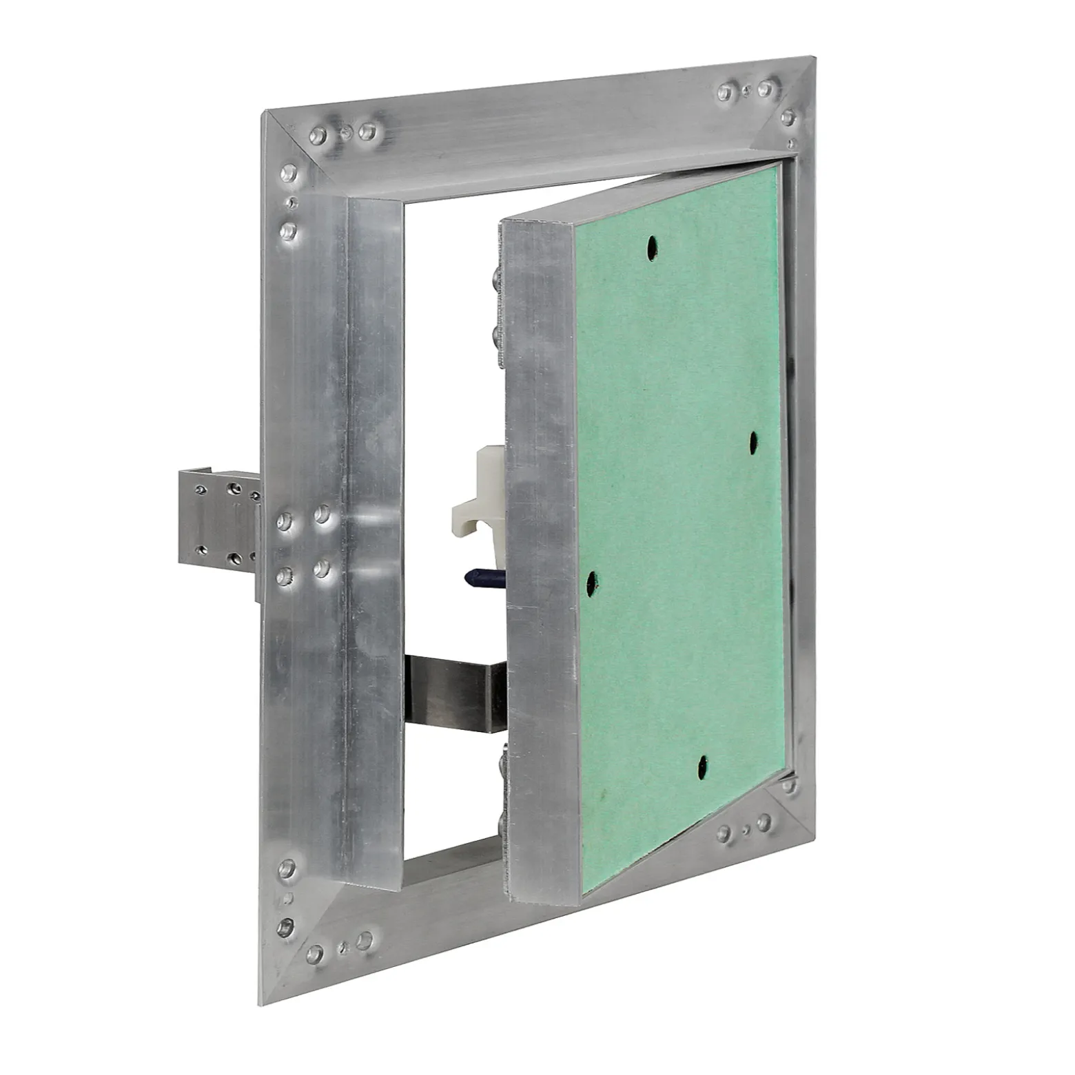Wiltec Revisionsklappe 30 x 30 cm Revisionstür mit Aluminiumrahmen, Revisionsöffnung mit 12,5 mm Gipskartoneinlage, Revi Klappe für Trockenbau