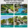 Wiltec Saugschlauch Druckschlauch 10m, flexibel, 50mm (2") grün - Made in Europe, zum Anschluss an Teichpumpen und Hauswasserwerke