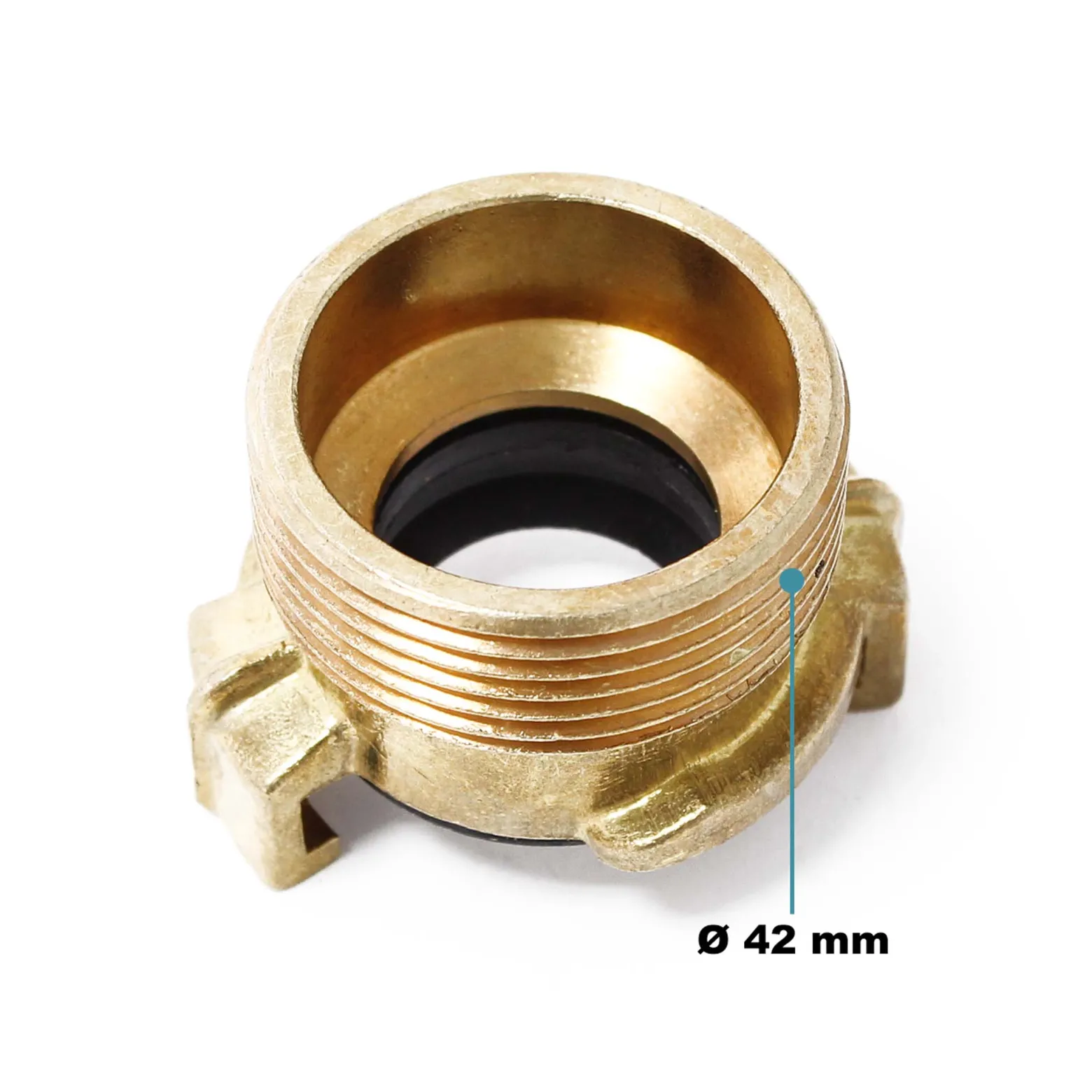 Wiltec Schlauchtülle aus Messing DN32 (1 1/4") Außengewinde Schnellkupplung für Wasserschlauch Schlauchverbinder Gartenschlauch