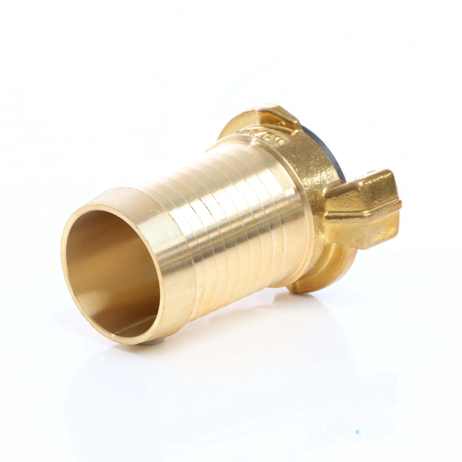 Wiltec Schlauchtülle aus Messing DN32 (1 1/4") Schnellkupplung für Wasserschlauch Schlauchverbinder Gartenschlauch