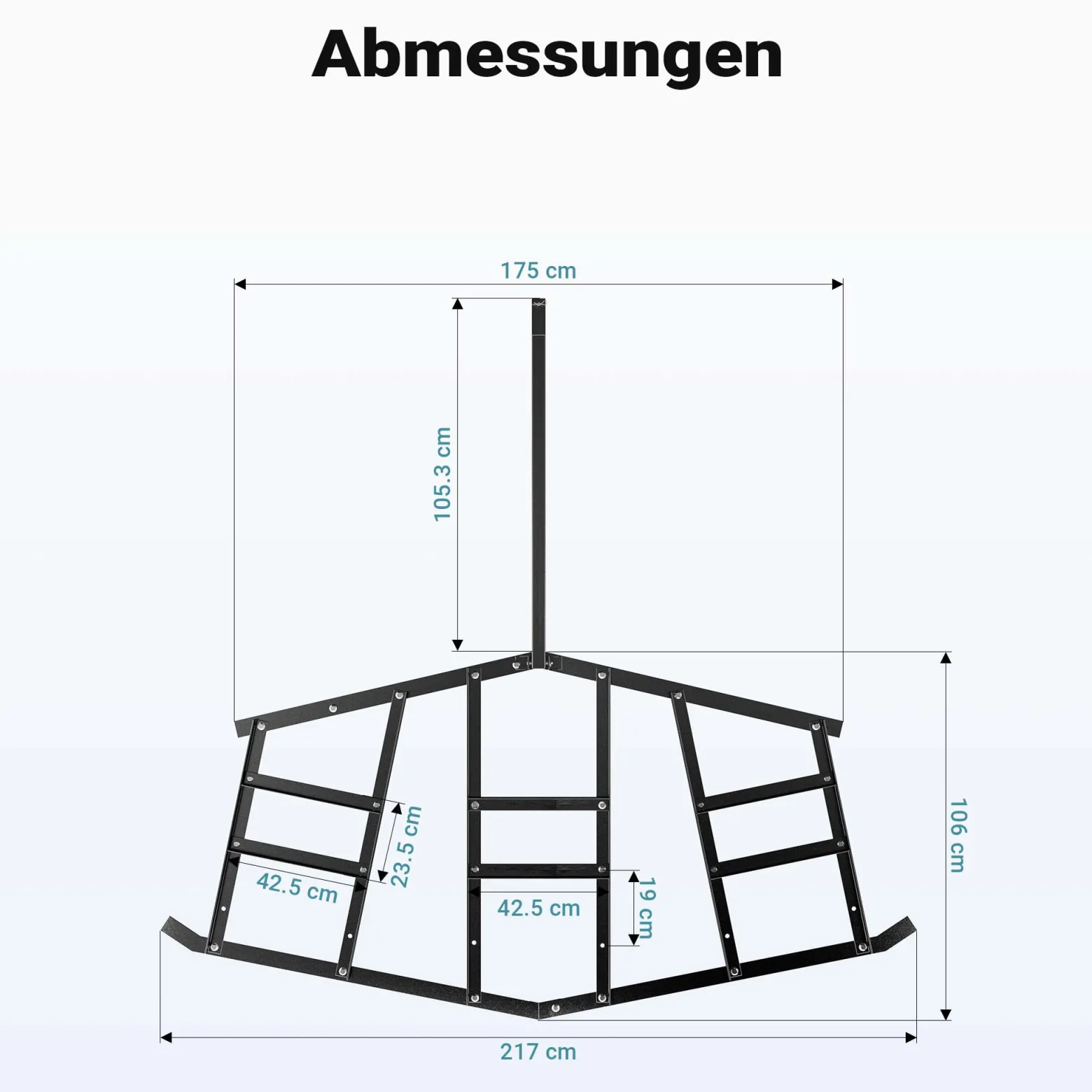 Wiltec Schleppegge 217 x 106 cm, Wiesenegge für Rasentraktor, ATV und UTV, Wiesenschleppe zur Bodenbearbeitung und Bodennivellierung
