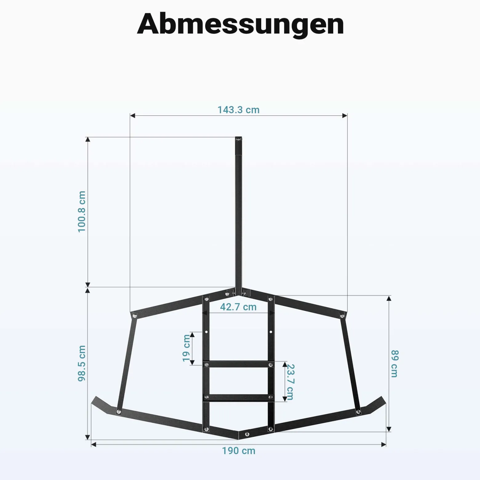 Wiltec Schleppegge 190 x 98 cm, Wiesenegge für Rasentraktor, ATV und UTV, Wiesenschleppe zur Bodenbearbeitung und Bodennivellierung
