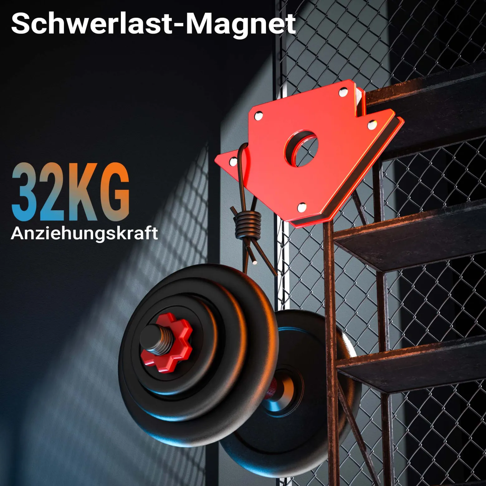 Wiltec Schweißmagnet mit 32 kg Haftkraft, 190 x 120 x 26 mm Schweißwinkel mit 45°, 90° und 135°, Schweißzubehör Magnetwinkel hält Werkstücke zusammen