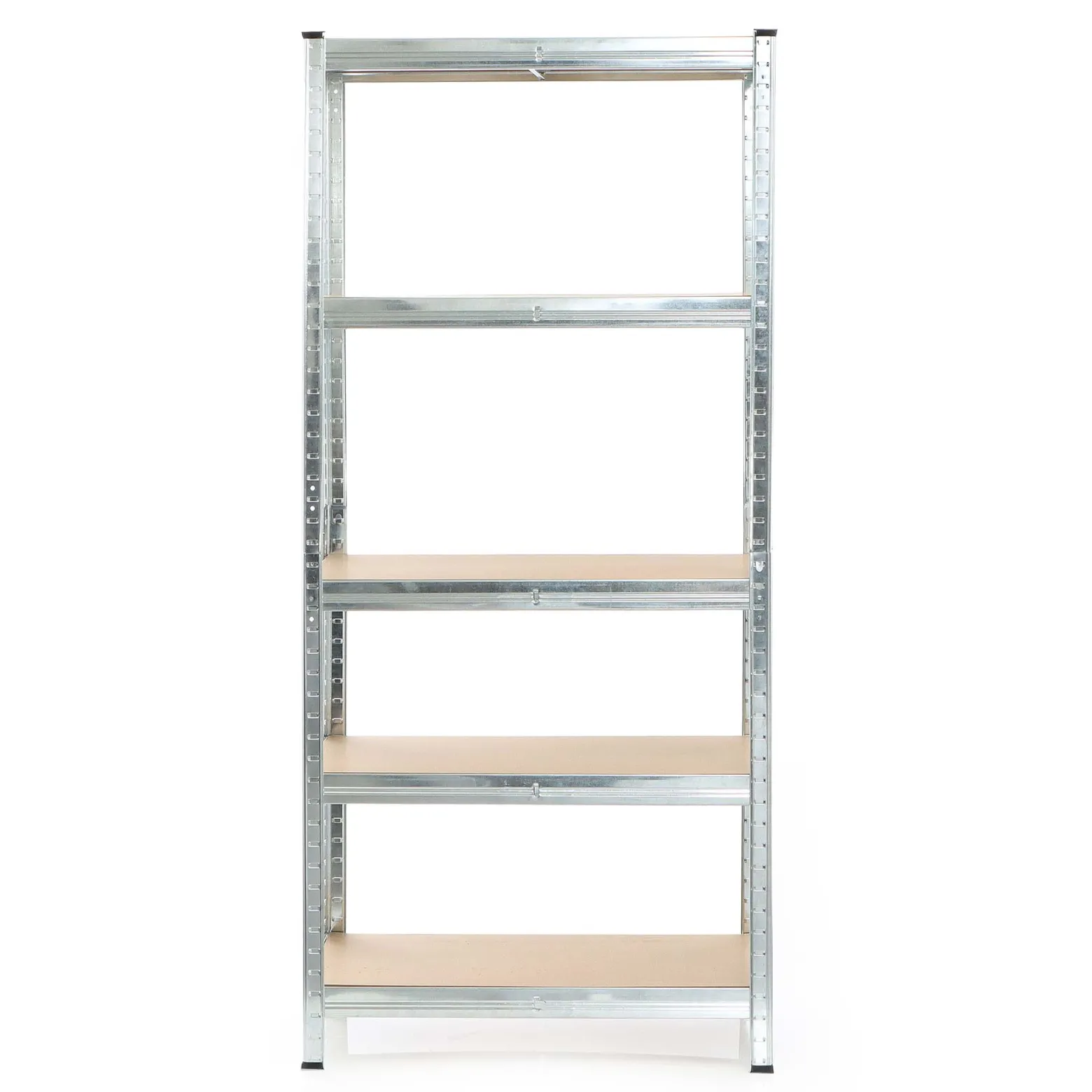 Wiltec Schwerlastregal 90x40x180cm, Gesamtlast 875kg, Steckregal verzinkt aus Stahl, Lastenregal mit 5 Ablagen, Werkstattregal