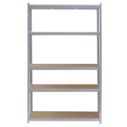 Wiltec Schwerlastregal 100x50x200cm, 200kg/Ablage, Steckregal verzinkt aus Stahl, Lastenregal mit 5 Ablagen, Werkstattregal