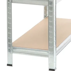 Wiltec Schwerlastregal 100x60x200cm, 200kg/Ablage, Steckregal verzinkt aus Stahl, Lastenregal mit 5 Ablagen, Werkstattregal