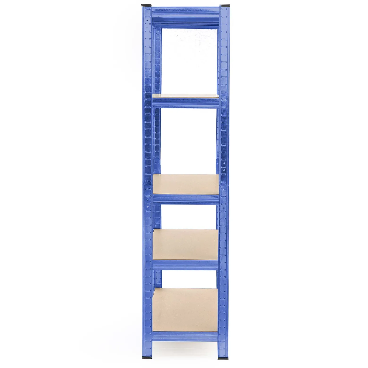 Wiltec Schwerlastregal 100x60x204cm, 200kg/Ebene, Steckregal blau, Lastenregal mit 5 Ablagen, Werkstattregal