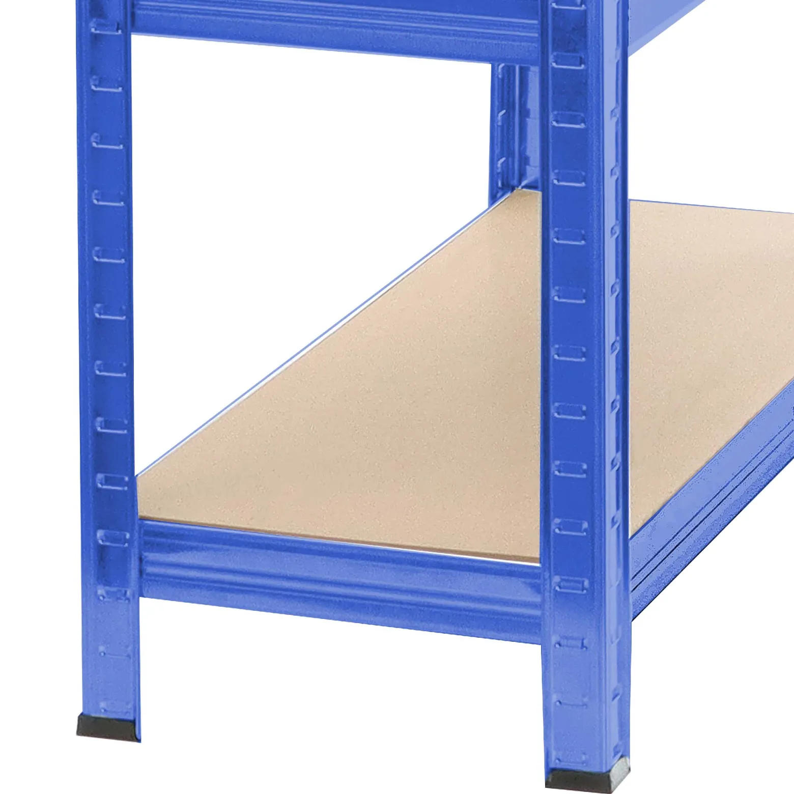 Wiltec Schwerlastregal 120x60x204cm, 200kg/Ebene, Steckregal blau, Lastenregal mit 5 Ablagen, Werkstattregal