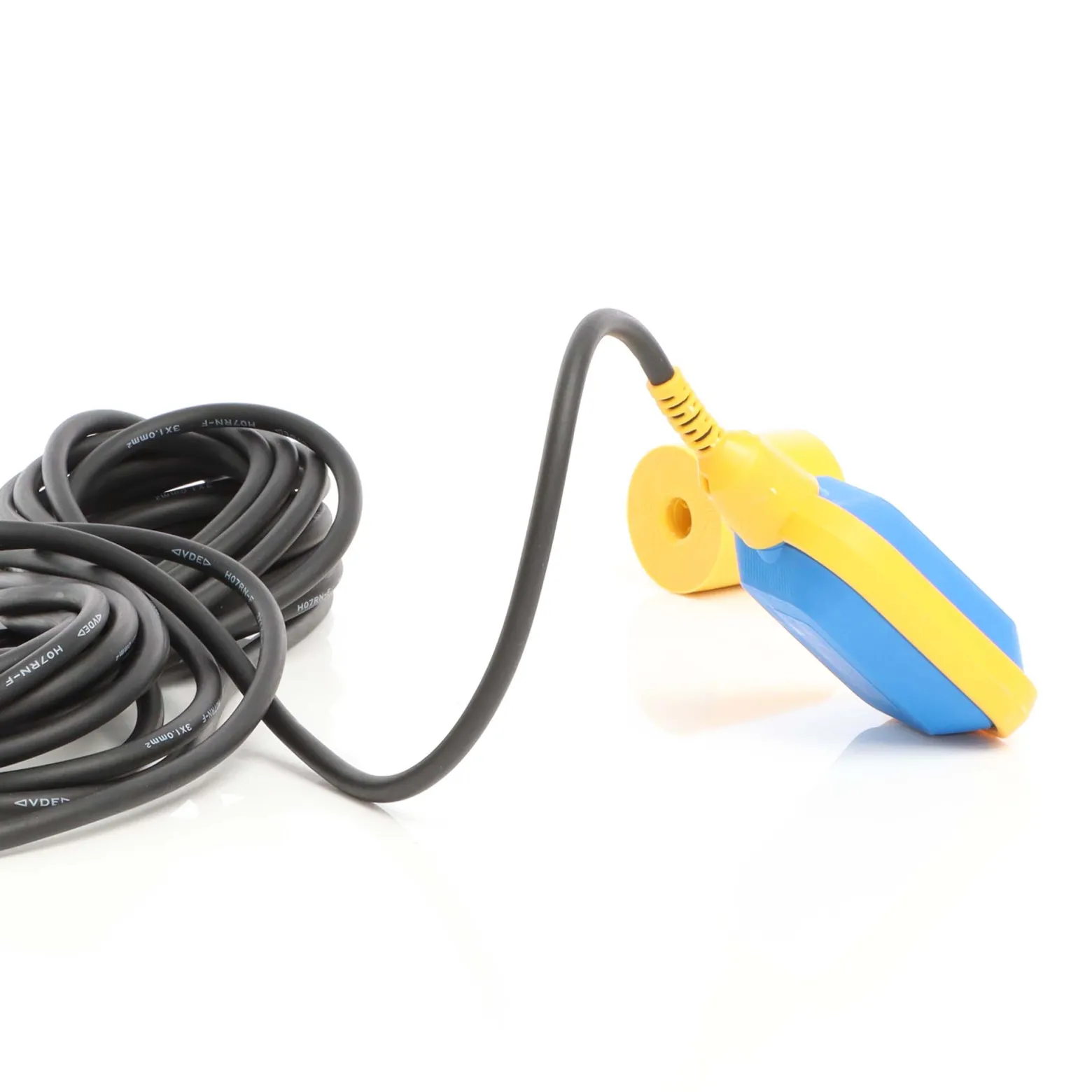 Wiltec Schwimmerschalter für Pumpen, 230VAC 16A, Pegelschalter für Tauchpumpen, Wechsler mit 5 m Kabel