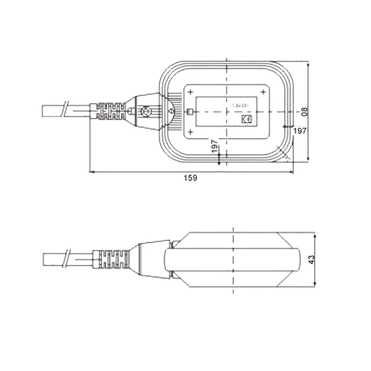 Wiltec Schwimmerschalter für Pumpen, 230VAC 16A, Pegelschalter für Tauchpumpen, Wechsler mit 5 m Kabel