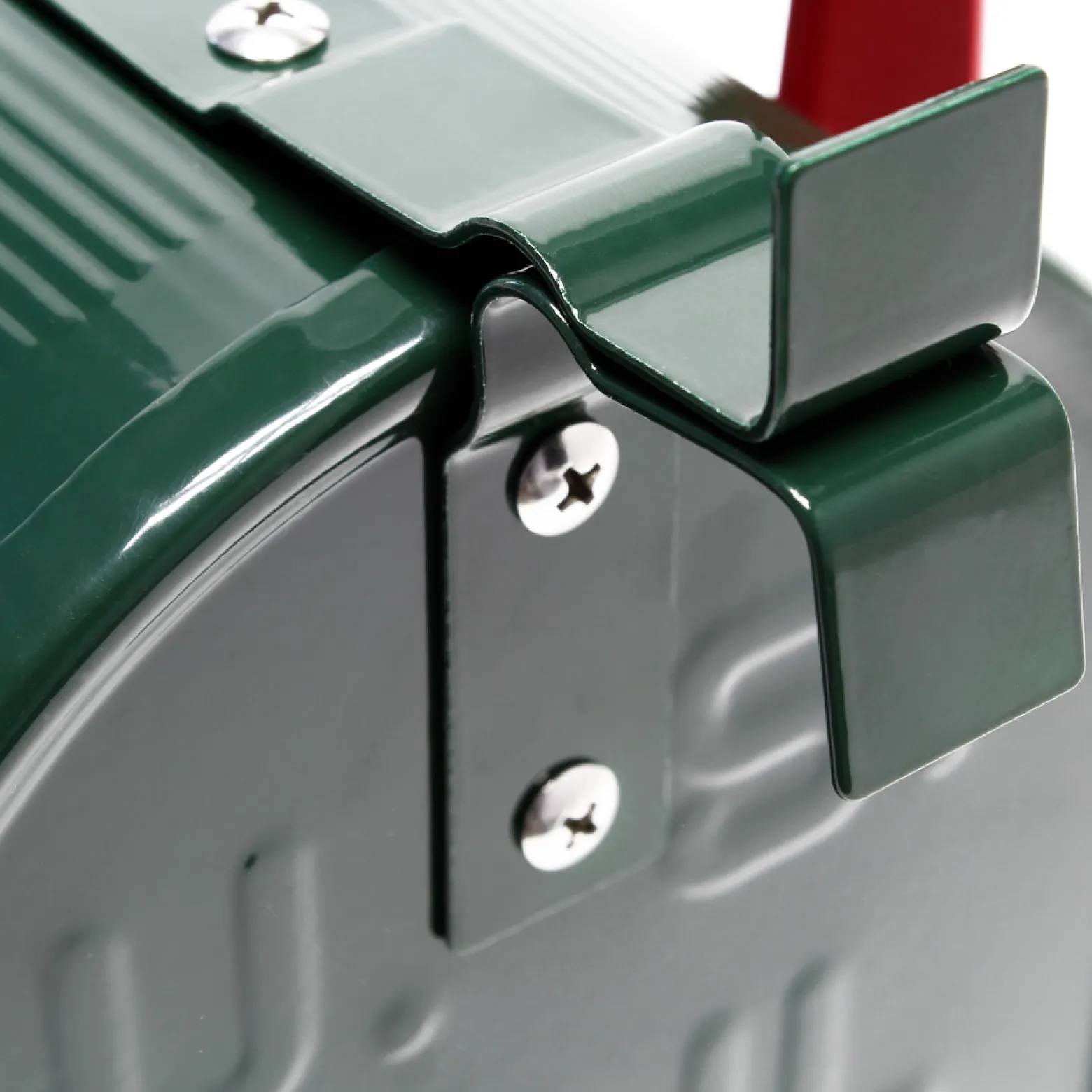 Wiltec Set US Mailbox grün 180 x 220 x 480 mm, amerikanischer Briefkasten mit Fahne, Standbriefkasten Stahl amerikanisches Design mit passendem Standfuß