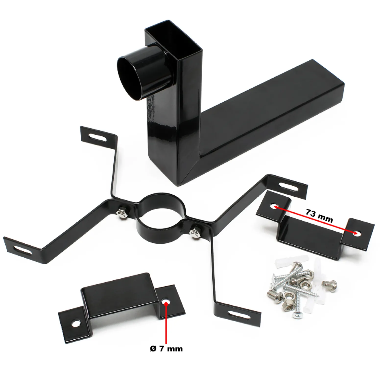 Wiltec Set US Mailbox grün 180 x 220 x 480 mm, amerikanischer Briefkasten mit Fahne, Standbriefkasten Stahl amerikanisches Design mit passender Wandhalterung