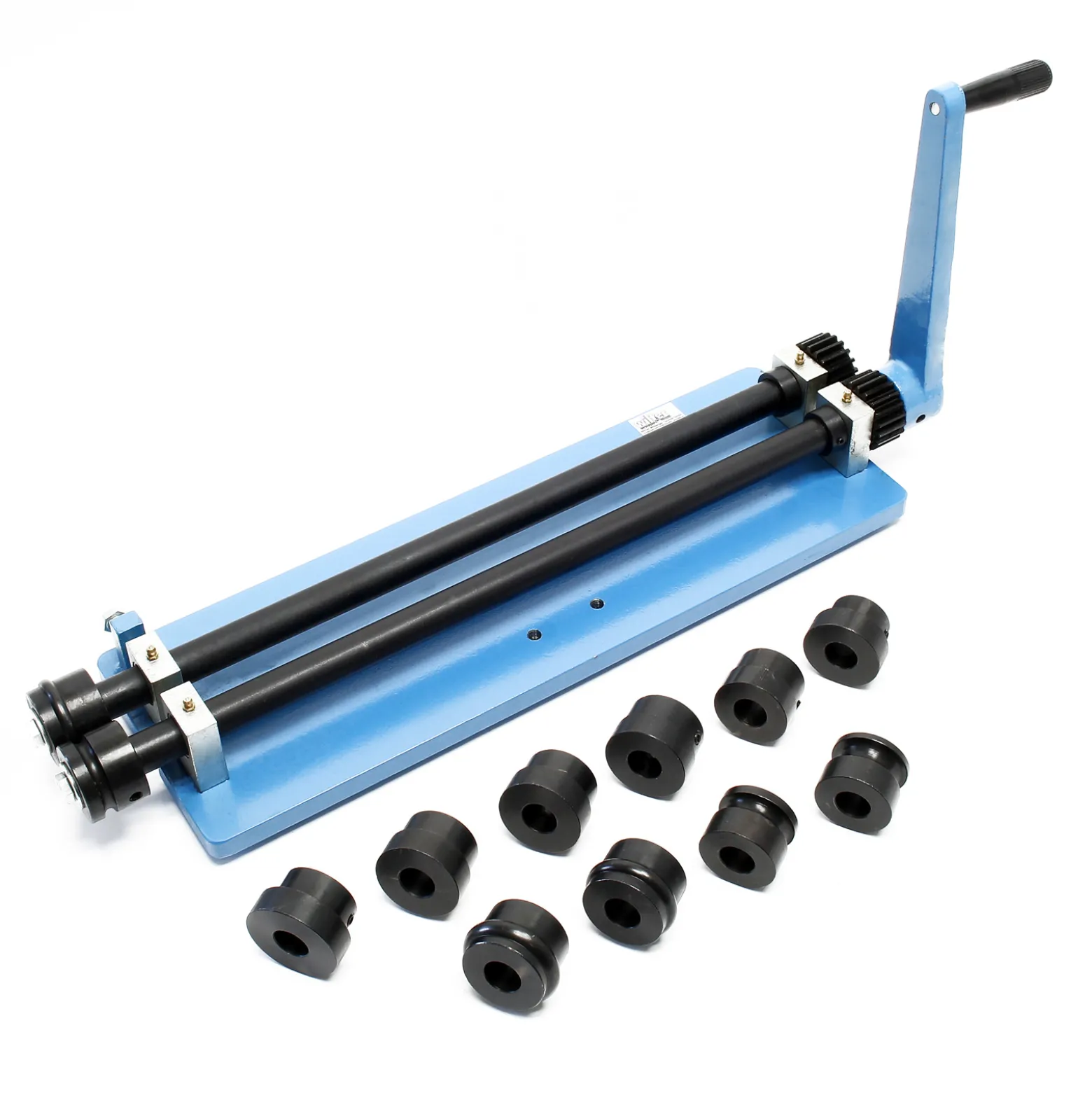 Wiltec Sickenmaschine mit Standfuß, 1,2/1,8 mm Materialdicke, Biegemaschine zur Blechbearbeitung mit 6 Profilrollen zur Herstellung von Sicken, zum Blech Biegen