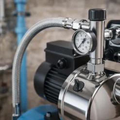 Wiltec Stahlflex Wasserschlauch 0,7 m DN25 32,89 mm für Hauswasserwerke, Flexschlauch, Panzerschlauch für Pumpe, Hauswasserwerke und Druckkessel