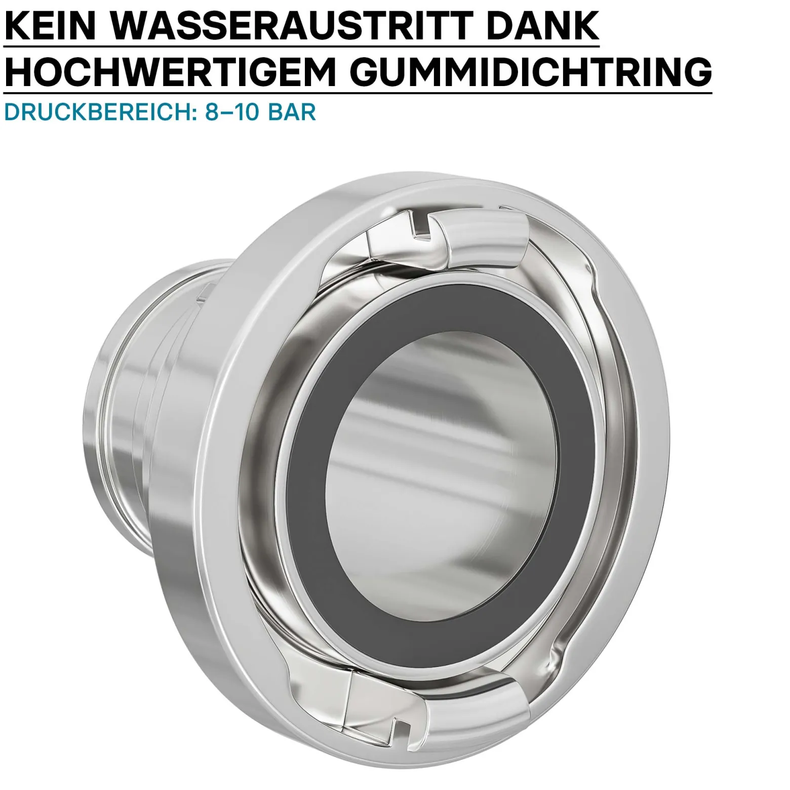 Wiltec Storz Kupplung C 52mm Druckkupplung mit langem Stutzen Schlauchkupplung aus Aluminium