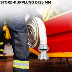 Wiltec Storz Kupplung D 25mm Druckkupplung mit langem Stutzen Schlauchkupplung aus Aluminium