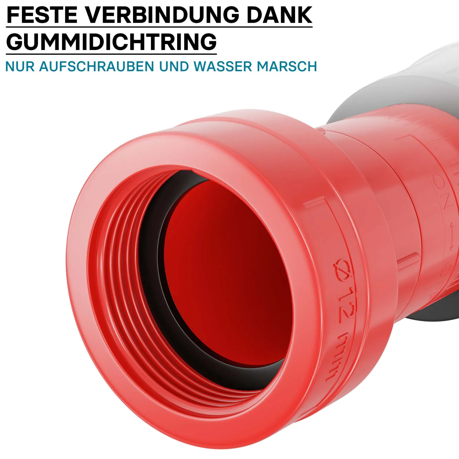Wiltec Strahlrohrdüse für Kleinstrahlrohr Schlauchdüse 38,1mm (1,5") für Feuerwehr oder Garten