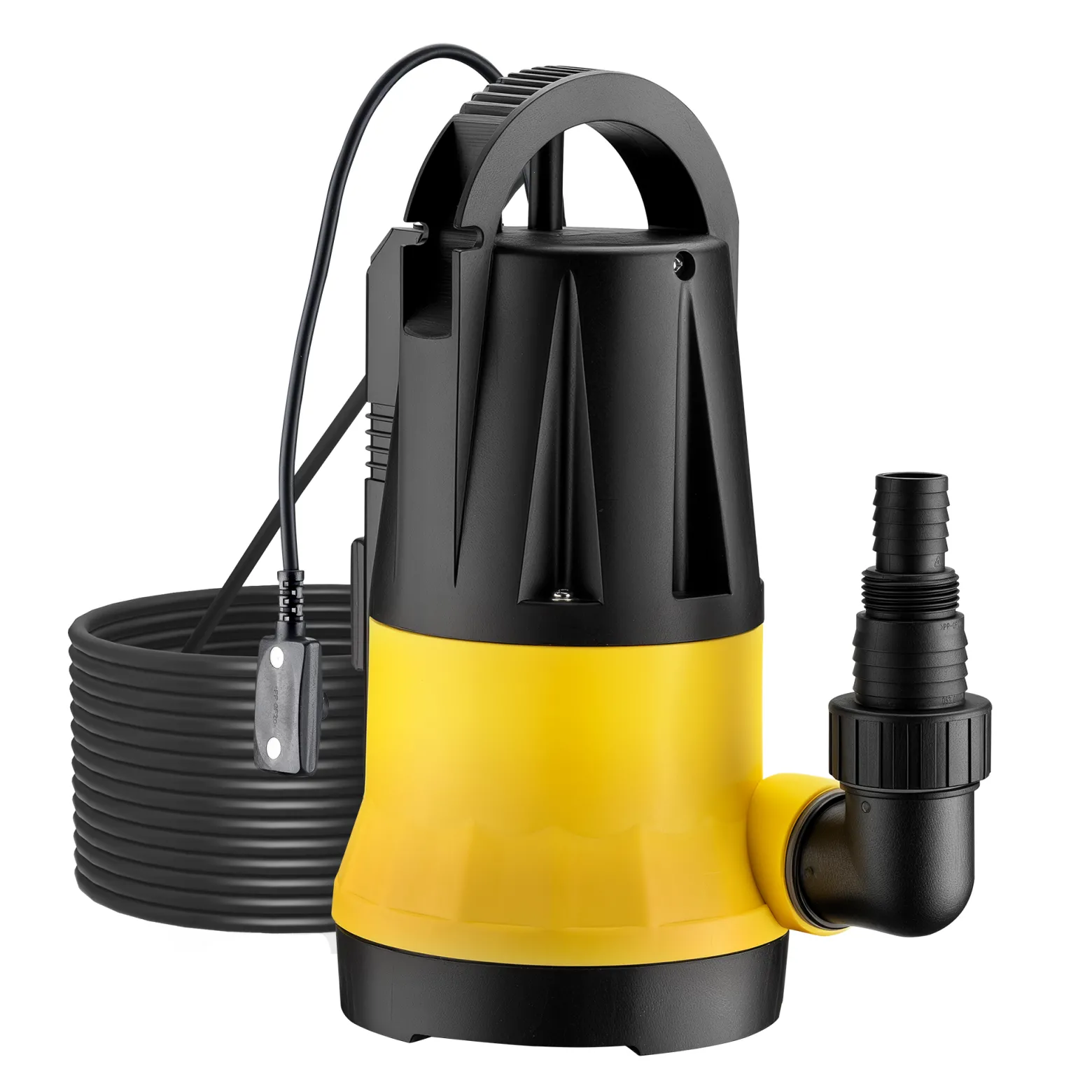 Wiltec Tauchpumpe mit Sensor 400 W, Tiefbrunnenpumpe mit 2 Modi, leistungsstarke Wasserpumpe 7300 l/h, Brunnenpumpe 7,5 m Förderhöhe & 7 m Tiefe