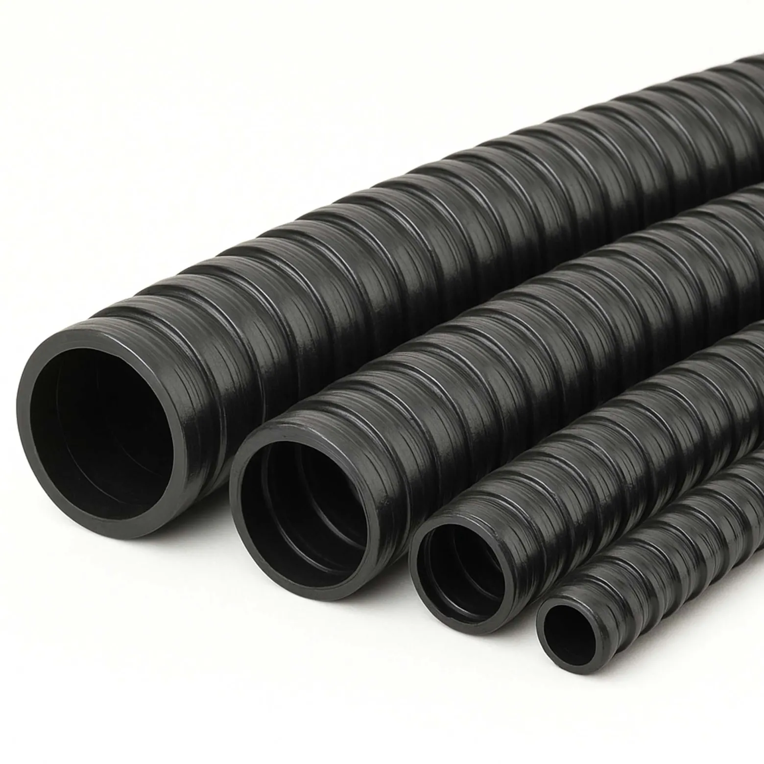 Wiltec Teichschlauch 25m Spiralschlauch 19 mm (3/4") schwarz, lichtundurchlässig, extrem biegsam, glatte Innenwand Saugschlauch Druckschlauch
