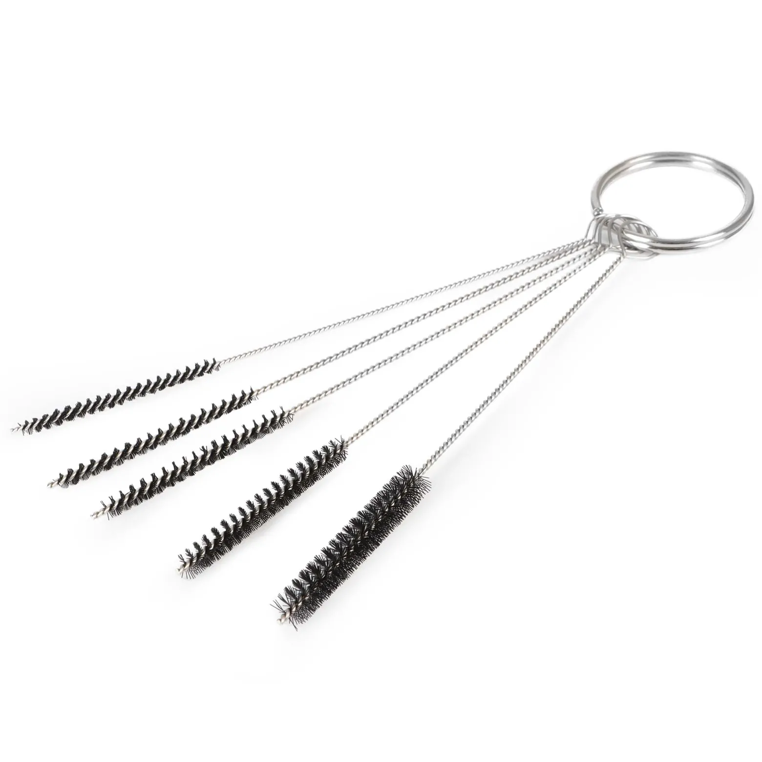 Wiltec 12 teiliges Reinigungs Set für Airbrushpistolen, mit Reinigungsbürsten Ø 3-7 mm, Düsennadeln, Reinigungsnadel, Airbrush Zubehör zur Reinigung