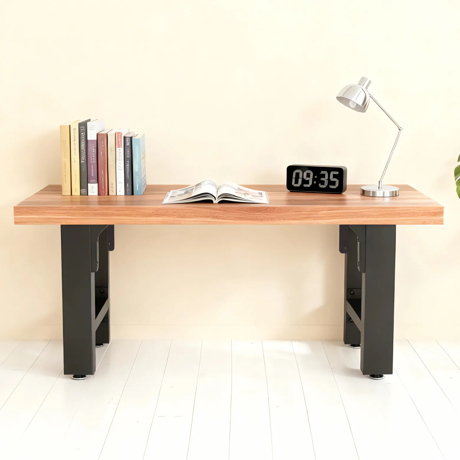 Wiltec Tischbeine aus Stahl 2er Set 100x72cm Vierkantrohre in schwarz pulverbeschichtet Tischkufen Tischgestell Tischuntergestell