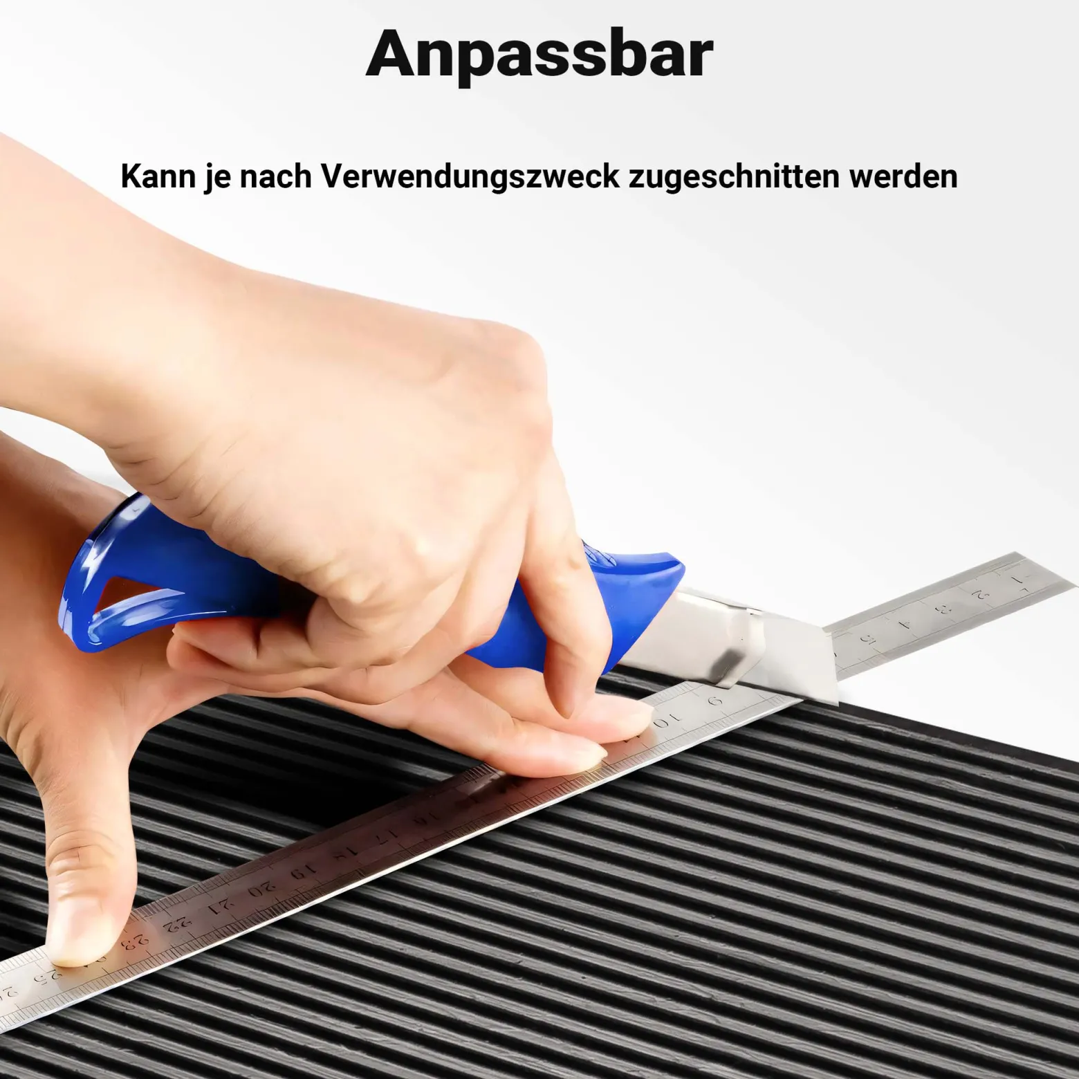 Wiltec Türschwellenrampe bis 50 t, Rollstuhlrampe aus rutschfestem Gummi 900 x 200 x 40 mm, Bordsteinrampe kürzbar für Rollstuhl & Rollator, Rampe für Türen und Badezimmer