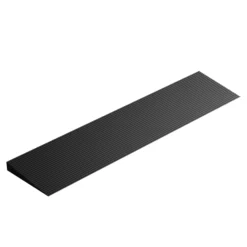 Wiltec Türschwellenrampe 900x200x35 mm für Rollstuhl & Rollator, schwarz, Rollstuhlrampe aus Vollgummi, rutschfeste Oberfläche, Bordsteinrampe kürzbar