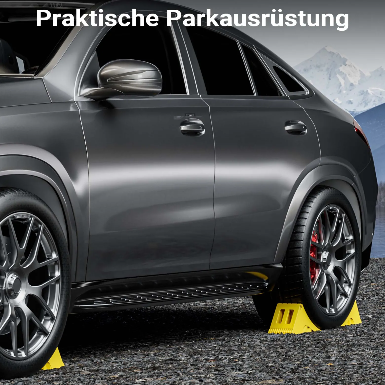 Wiltec Unterlegkeile für LKW 2 Stück bis 6,5 t, rutschfeste Bremskeile 478 x 200 x 230 mm für Anhänger und Wohnmobil, Unterlegkeile Auto für Wohnwagen