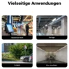 Wiltec Verkehrsspiegel 75 cm konvex mit Schutzhaube, runder Sicherheitsspiegel mit 160-160° Sichtfeld, Konvexspiegel aus Polycarbonat, Überwachungsspiegel für Ausfahrten inkl. Montagematerial