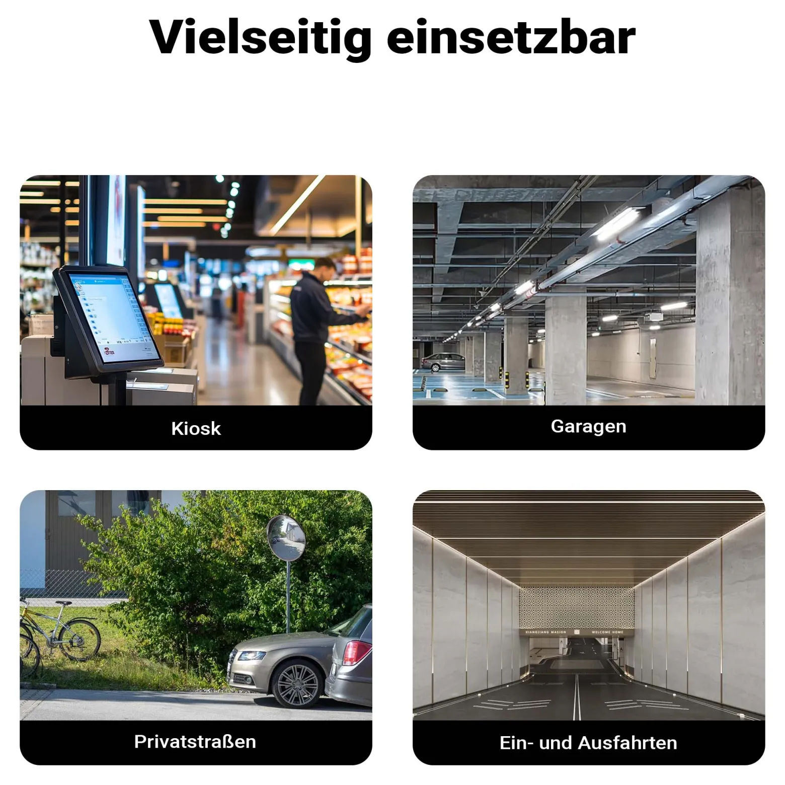 Wiltec Verkehrsspiegel 60 cm konvex mit Schutzhaube Schwarz, runder Sicherheitsspiegel mit 160° Sichtfeld, Konvexspiegel für Ausfahrten inkl. Montagematerial