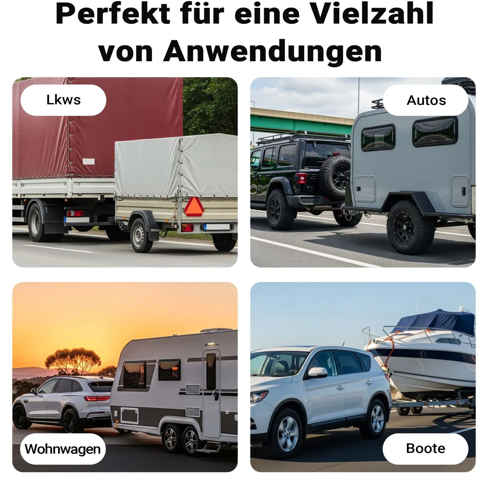 Wiltec Verlängerungskabel 2 m 7-polig auf 13-polig, Anhängerkabel PVC, Elektrokabel Stecker & Buchse, Verlängerungskabel für Anhänger und Wohnwagen