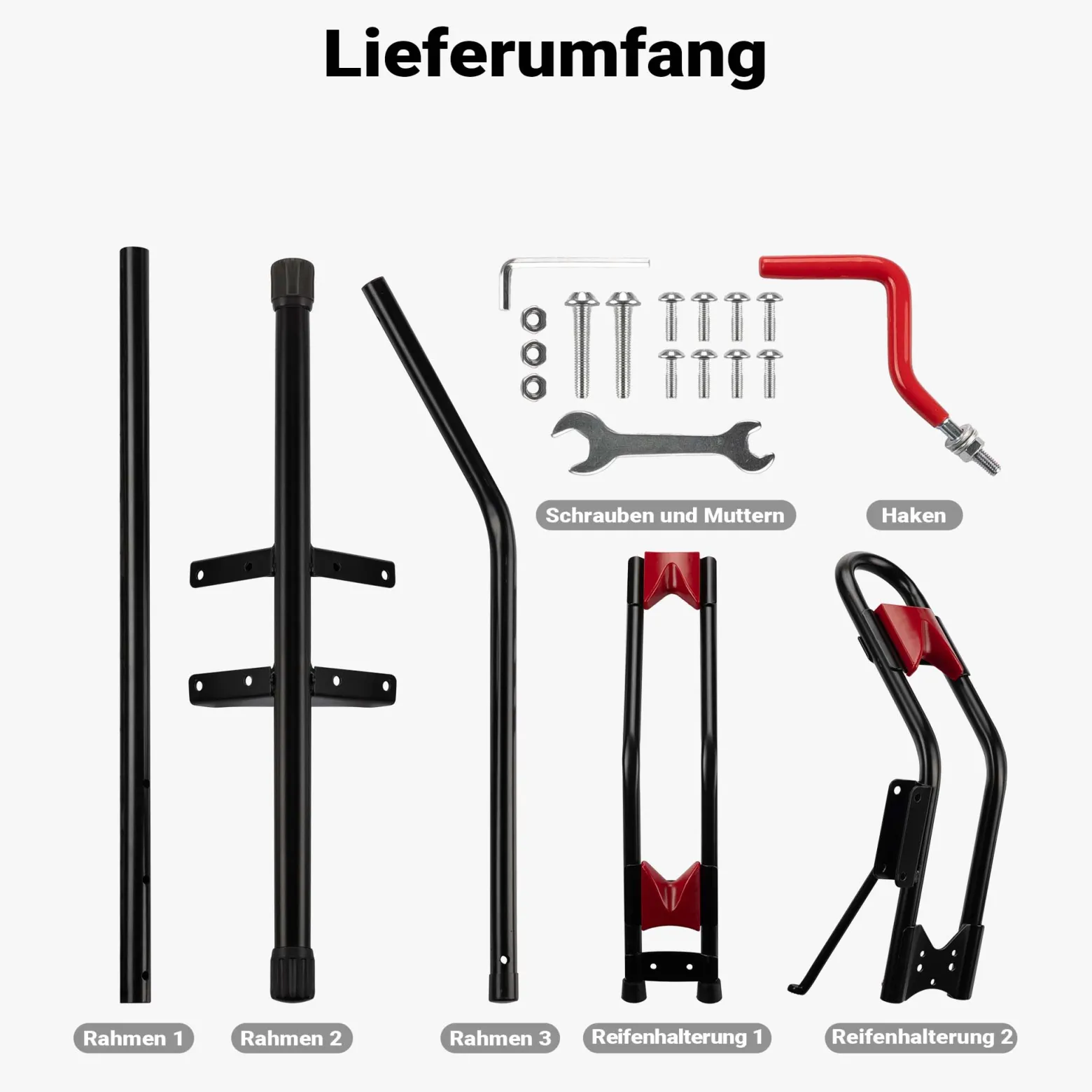 Wiltec vertikaler Fahrradständer 53 x 11 x 120 cm, Universal Fahrradhalter freistehend aus robustem Material, horizontaler Fahrrad Abstellständer