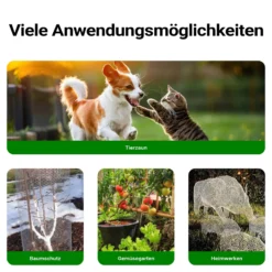 Wiltec Volierendraht 25 x 1 m, Hasendraht mit 25 mm Maschenweite, Sechseckgeflecht Stahl verzinkt, wetterfester Hühnerdraht für Gehege