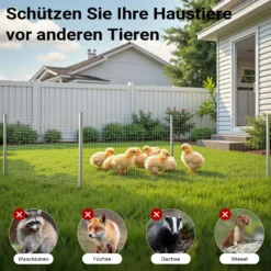 Wiltec Volierendraht 1 x 5 m, Hasendraht mit 6,3 mm Maschenweite viereckig, Kaninchendraht Stahl verzinkt, wetterfester Hühnerdraht für Gehege