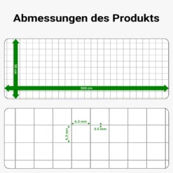Wiltec Volierendraht 0,5 x 5 m, Hasendraht mit 6,3 mm Maschenweite viereckig, Kaninchendraht Stahl verzinkt, wetterfester Hühnerdraht für Gehege