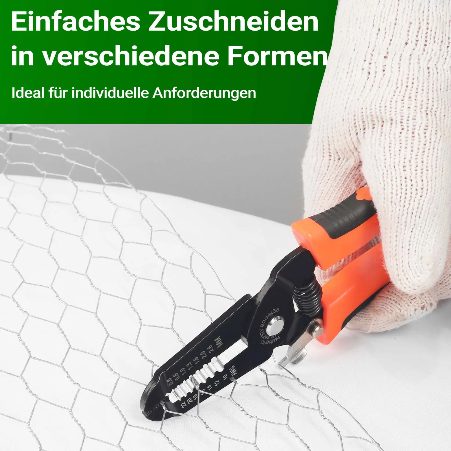 Wiltec Volierendraht 10 x 1 m, Hasendraht mit 25 mm Maschenweite, Sechseckgeflecht Stahl verzinkt, wetterfester Hühnerdraht für Gehege