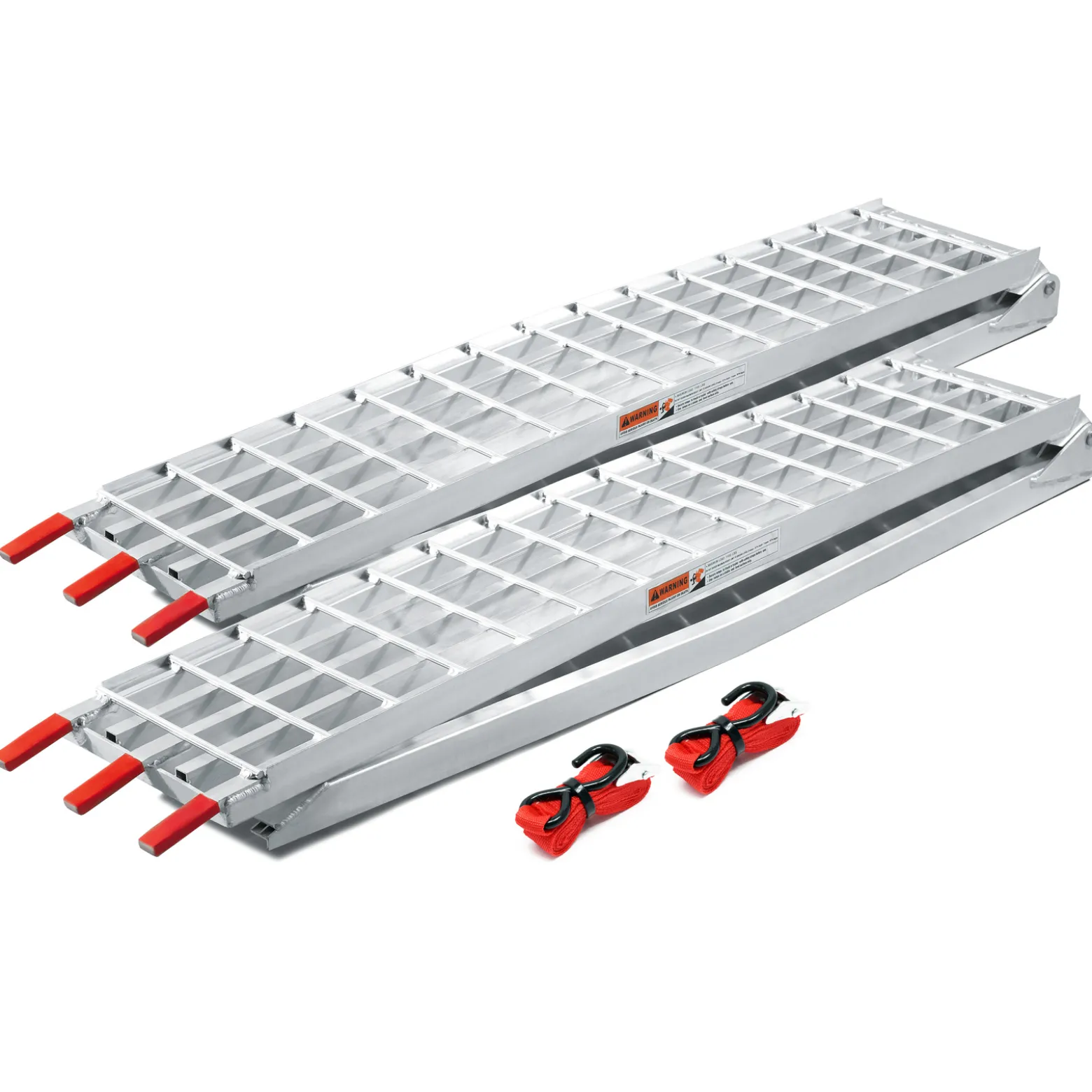 Wiltec 2x Auffahrrampe 310 cm 1080 kg für Quad ATV Motorrad, Aluminium Auffahrschiene faltbar, Verladerampe rutschsicher