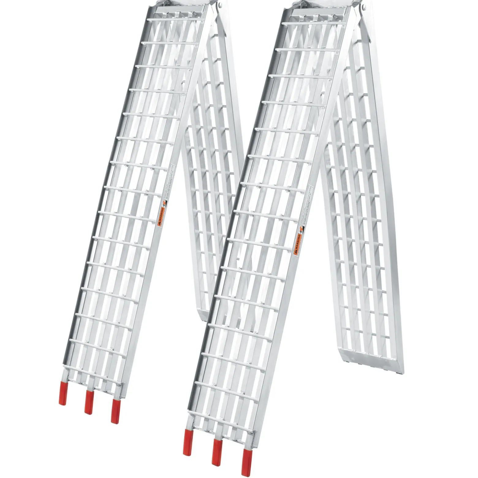 Wiltec 2x Auffahrrampe 310 cm 1080 kg für Quad ATV Motorrad, Aluminium Auffahrschiene faltbar, Verladerampe rutschsicher