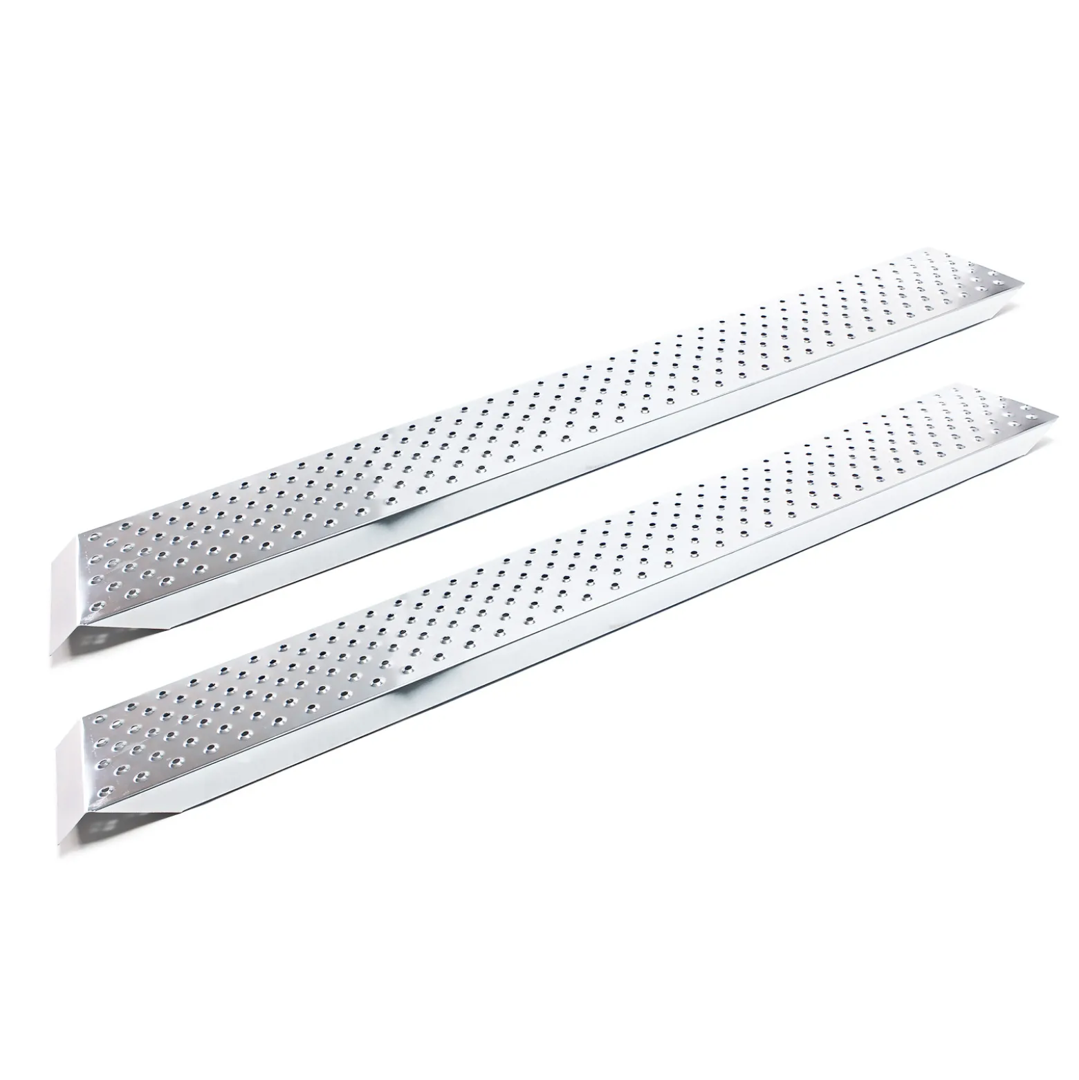 Wiltec 2x Auffahrrampe 160x22,5 cm 400 kg für Motorrad ATV Quad, Auffahrschiene verzinkter Stahl, Verladerampe rutschsicher, gestanzte Löcher