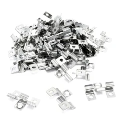 Wiltec 50x Edelstahl Clips 8mm Terrassendielen Montage, für 8mm Seitennut, Befestigungsklammer aus Edelstahl